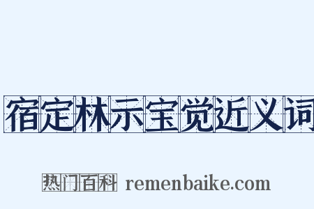 宿定林示宝觉近义词是什么意思的图片